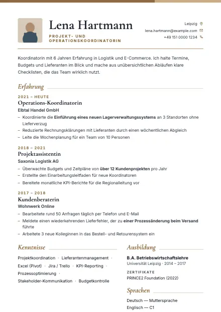 Vorschau der Lebenslauf-Vorlage Letterhead