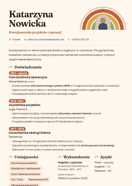 Podgląd wzoru CV Arc