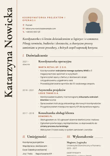 Podgląd wzoru CV Atelier