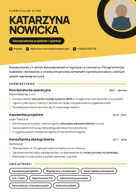 Podgląd wzoru CV Bold