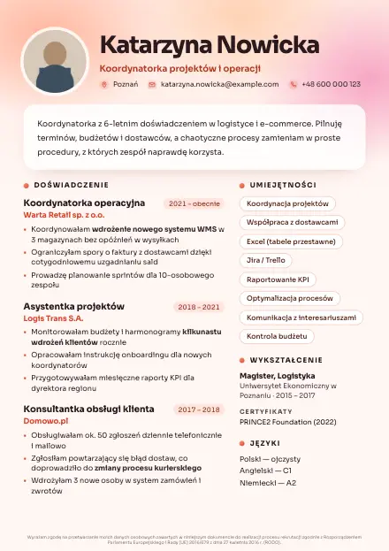 Podgląd wzoru CV Coral