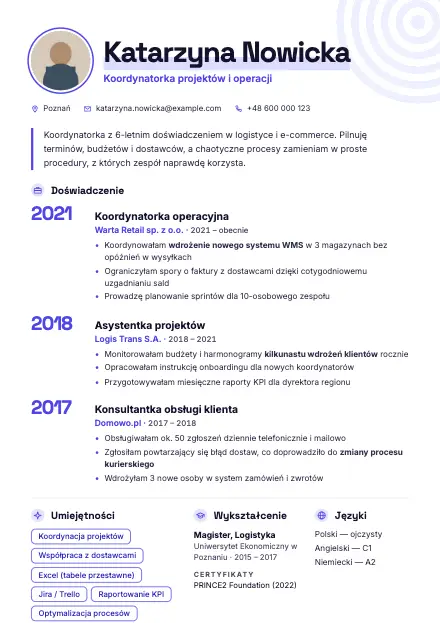 Podgląd wzoru CV Indigo