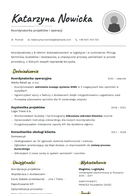 Podgląd wzoru CV Pencil